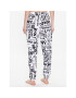 DKNY Pantaloni pijama YI2822629 Alb Regular Fit - Pled.ro