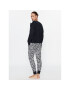 DKNY Pijama YI2922687 Negru Regular Fit - Pled.ro