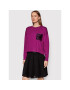 DKNY Pulover P1JSJ055 Violet Relaxed Fit - Pled.ro