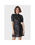 DKNY Rochie din imitație de piele DD1G4074 Negru Regular Fit - Pled.ro