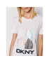 DKNY Tricou P02BNCNA Alb Regular Fit - Pled.ro