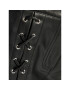 Edited Pantaloni din imitație de piele Adaline Negru Straight Fit - Pled.ro