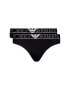 Emporio Armani Underwear Set 2 perechi de chiloți de damă clasici 163334 1P227 17020 Negru - Pled.ro