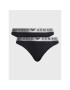 Emporio Armani Underwear Set 2 perechi de chiloți de damă clasici 163334 3R235 00020 Negru - Pled.ro