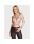 Guess Bluză Shirred Snap Milana W2BP43 KBEM0 Bej Slim Fit - Pled.ro