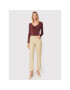 Guess Pantaloni din imitație de piele Caroline W2YB13 WERD0 Bej Skinny Fit - Pled.ro