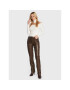 Guess Pantaloni din imitație de piele W2BB11 WERD0 Maro Regular Fit - Pled.ro