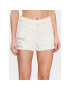 Guess Pantaloni scurți de blugi Mom W3GD26 D4Y00 Alb Regular Fit - Pled.ro