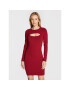 Guess Rochie de zi Lana WBBK86 KB9E2 Roșu Slim Fit - Pled.ro