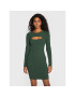 Guess Rochie de zi Lana WBBK86 KB9E2 Verde Slim Fit - Pled.ro