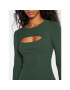 Guess Rochie de zi Lana WBBK86 KB9E2 Verde Slim Fit - Pled.ro