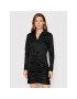 Guess Rochie tip cămașă Dominique W2YK84 WE2Q0 Negru Regular Fit - Pled.ro