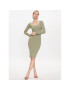 Guess Rochie tricotată W3RK35 Z30L1 Verde Slim Fit - Pled.ro