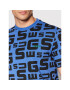 Guess Tricou All Over Logo Z2YI08 J1311 Albastru Regular Fit - Pled.ro