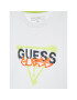 Guess Tricou I3RI02 K8HM0 Alb Regular Fit - Pled.ro