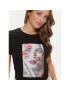 Guess Tricou Lipstick Kisses W4RI20 K9RM1 Negru Regular Fit - Pled.ro