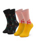 Happy Socks Set de 2 perechi de șosete lungi de damă XHAV02-0200 Galben - Pled.ro