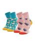 Happy Socks Set de 2 perechi de șosete lungi pentru copii KSST19-6000 Colorat - Pled.ro