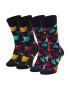 Happy Socks Set de 2 perechi de șosete lungi unisex MJA02-9050 Negru - Pled.ro