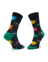 Happy Socks Set de 3 perechi de șosete medii unisex XMJA08-0150 Negru - Pled.ro