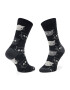 Happy Socks Set de 3 perechi de șosete medii unisex XMJA08-0150 Negru - Pled.ro