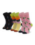 Happy Socks Set de 3 perechi de șosete medii unisex XTHR08-0200 Roz - Pled.ro