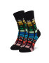 Happy Socks Set de 4 perechi de șosete lungi unisex XDNY09-0200 Negru - Pled.ro