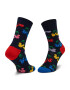 Happy Socks Set de 4 perechi de șosete lungi unisex XDNY09-0200 Negru - Pled.ro