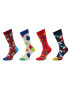 Happy Socks Set de 4 perechi de șosete lungi unisex XHBG09-4300 Colorat - Pled.ro