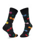 Happy Socks Șosete Înalte Unisex CHE01-9050 Negru - Pled.ro