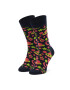 Happy Socks Șosete Înalte Unisex INS01-6500 Negru - Pled.ro