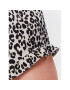 Hunkemöller Pantaloni scurți pijama Satin Ruffle Animal 201819 Écru Regular Fit - Pled.ro