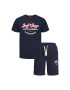 Jack&Jones Junior Set tricou și pantaloni scurți sport 12235271 Bleumarin Regular Fit - Pled.ro