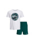 Jack&Jones Junior Set tricou și pantaloni scurți sport 12235343 Verde Regular Fit - Pled.ro