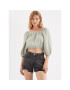 JDY Bluză 15288358 Verde Cropped Fit - Pled.ro