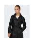 JDY Trench 15302152 Negru Regular Fit - Pled.ro