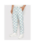 Kaotiko Pantaloni din material Check AK002-01-K002 Albastru Relaxed Fit - Pled.ro