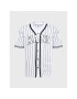 Karl Kani Tricou Serif Pinstripe Baseball 6033361 Alb Relaxed Fit - Pled.ro