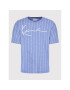 Karl Kani Tricou Signature Logo Pinstripe 6030043 Albastru Regular Fit - Pled.ro