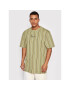 Karl Kani Tricou Small Signature Pinstripe 6030878 Verde Relaxed Fit - Pled.ro