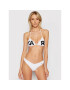 KARL LAGERFELD Bikini partea de sus Printed Logo KL21WTP05 Alb - Pled.ro