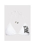 KARL LAGERFELD Bikini partea de sus Printed Logo KL22WTP01 Alb - Pled.ro