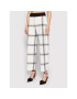 KARL LAGERFELD Pantaloni din material Check Printed 220W1032 Bej Relaxed Fit - Pled.ro