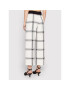 KARL LAGERFELD Pantaloni din material Check Printed 220W1032 Bej Relaxed Fit - Pled.ro