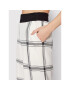 KARL LAGERFELD Pantaloni din material Check Printed 220W1032 Bej Relaxed Fit - Pled.ro