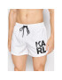 KARL LAGERFELD Pantaloni scurți pentru înot Carry Over KL22MBS08 Alb Regular Fit - Pled.ro