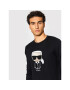 KARL LAGERFELD Pulover Knit Crewneck 655042 512305 Negru Regular Fit - Pled.ro