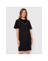 KARL LAGERFELD Rochie de zi Lace Insert 221W1350 Negru Relaxed Fit - Pled.ro