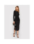 KARL LAGERFELD Rochie de zi Ruched 220W1352 Negru Slim Fit - Pled.ro