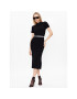 KARL LAGERFELD Rochie tricotată Logo 225W1350 Negru Slim Fit - Pled.ro